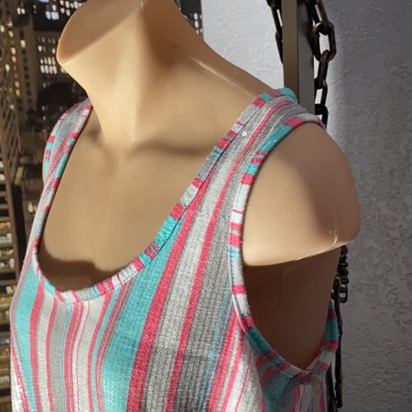 M - TRIXIE + LULU - sequin multi colored tank w zipper in back - Picture 8 of 16